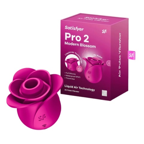 Bezdotykowy pulsacyjny masażer łechtaczki Liquid Air Satisfyer Pro 2 Modern Blossom