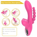 Wibrator 3w1 z funkcją ssania i potrójną stymulacją Erospace Sweet Play A3